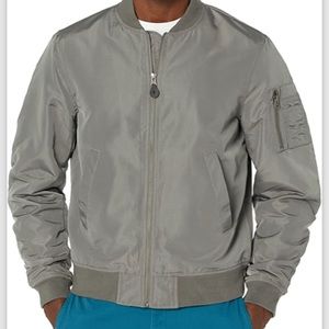 Greenish-Grey Satin Bomber Jacket! Open to offers!